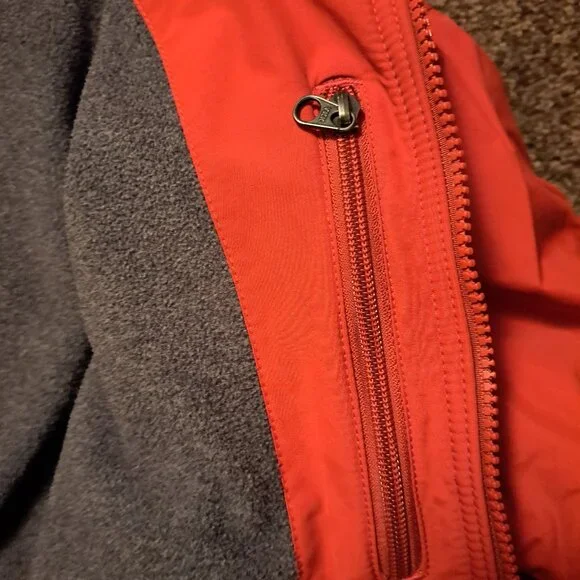 L.L. Bean Men’s Fleece Lined Thinsulate Warm-up Jacket Rust Orange M-Regular - Picture 9 of 10
